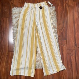 NOBO side slit super high rise striped pants